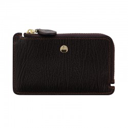 Chester Zip Card Holder, Brown